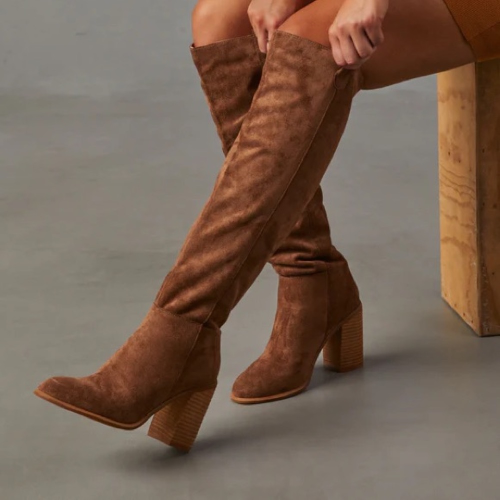 Vici Over the Knee Saint Slouch Boot - Camel